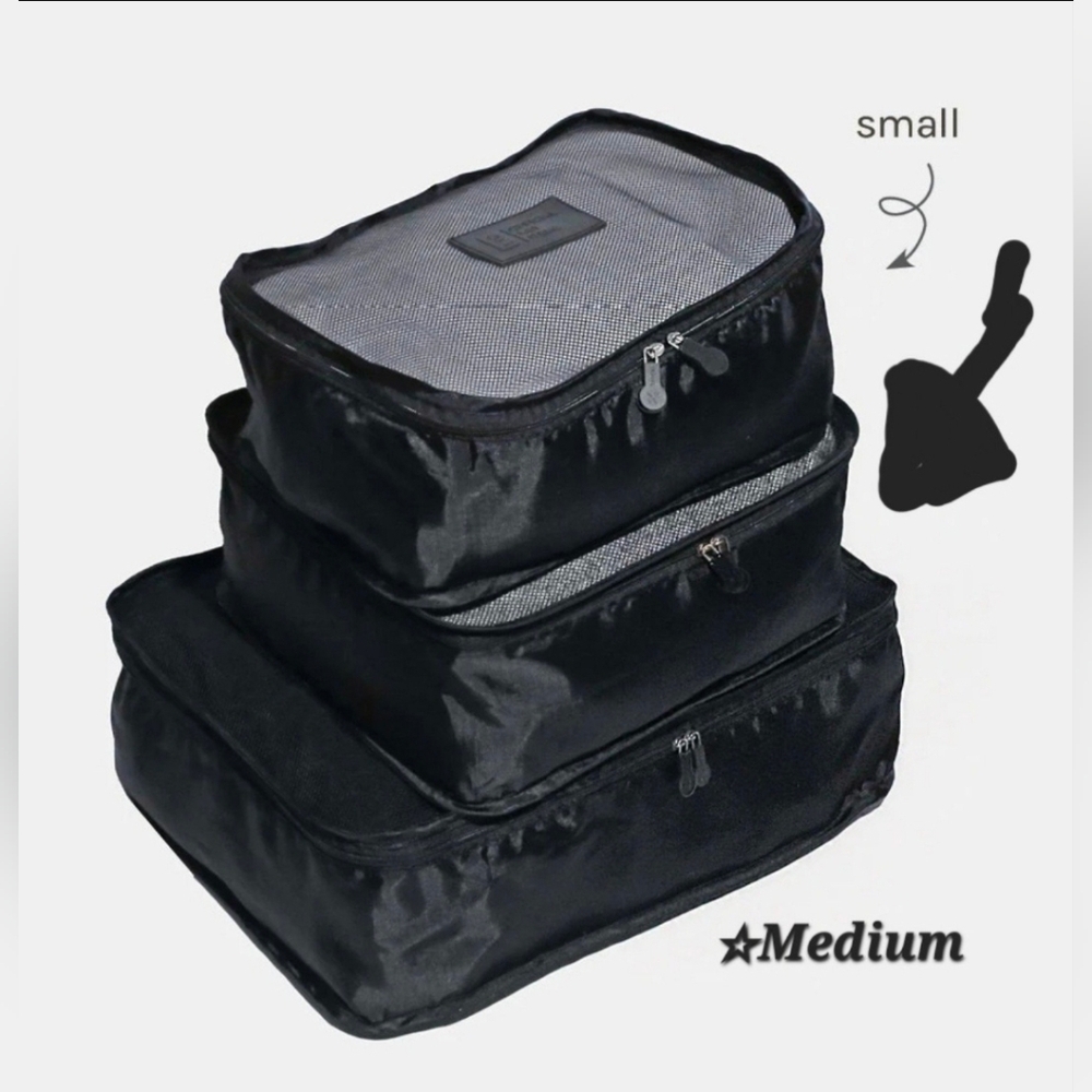 Medium Zippered Packing Cube in Black NWT